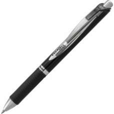 Pentel EnerGel 0.7mm Retractable Gel Roller Pen - 0.7 mm Pen Point Size - Retractable - Black Gel-based Ink - Black Barrel - Metal Tip - 1 Each