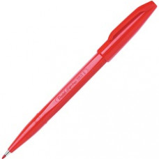 Pentel Fiber-tipped Sign Pens - Bold Pen Point - Red Water Based Ink - 12 / Dozen