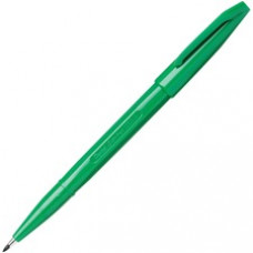 Pentel Fiber-tipped Sign Pens - Bold Pen Point - Green Water Based Ink - 12 / Dozen
