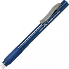 Pentel Rubber Grip Clic Eraser - Lead Pencil Eraser - Refillable - Retractable, Latex-free Grip, Ghost Resistant, Pocket Clip, Non-abrasive - 1Each - Blue