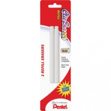 Pentel Clic Eraser Refills - Lead Pencil Eraser - Non-abrasive - 2/Pack - White