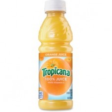 Tropicana Bottled Orange Juice - Orange Flavor - 10 fl oz (296 mL) - 24 / Carton