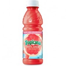 Tropicana Bottled Ruby Red Grapefruit Juice - Grapefruit Flavor - 10 fl oz (296 mL) - Bottle - 24 / Carton