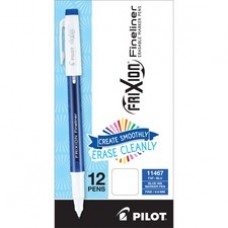 FriXion Fineliner Erasable Marker Pens - Fine Pen Point - 0.6 mm Pen Point Size - Blue Gel-based Ink - 1 Dozen