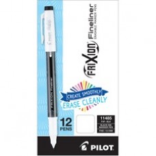 FriXion Fineliner Erasable Marker Pens - Fine Pen Point - 0.6 mm Pen Point Size - Black Gel-based Ink - 1 Dozen