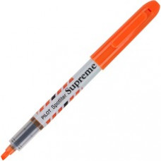 Pilot Spotliter Supreme Highlighters - Chisel Marker Point Style - Fluorescent Orange - White Barrel - 1 Dozen