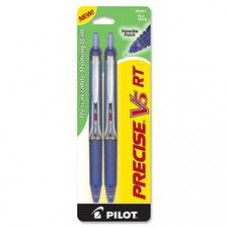 Pilot Precise V5 RT Extra-Fine Premium Retractable Rolling Ball Pens - Extra Fine Pen Point - 0.5 mm Pen Point Size - Needle Pen Point Style - Refillable - Blue - Blue Barrel - 1 / Pack