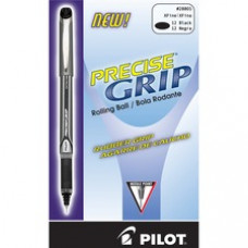 Pilot Precise Grip Extra-Fine Capped Rolling Ball Pens - Extra Fine Pen Point - Needle Pen Point Style - Black - Black Barrel - 1 Dozen
