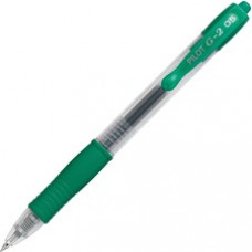Pilot G2 Extra Fine Retractable Rollerball Pens - Extra Fine Pen Point - 0.5 mm Pen Point Size - Refillable - Green Gel-based Ink - Clear Barrel - 1 Dozen