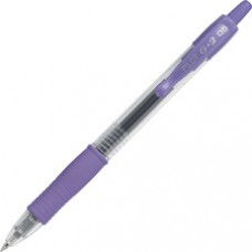 Pilot G2 Extra Fine Retractable Rollerball Pens - Extra Fine Pen Point - 0.5 mm Pen Point Size - Refillable - Purple Gel-based Ink - Clear Barrel - 1 Dozen