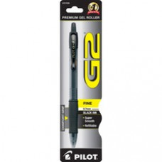 Pilot G2 Retractable Gel Ink Rollerball Pens - Fine Pen Point - 0.7 mm Pen Point Size - Refillable - Black Gel-based Ink - Translucent Barrel - 1 Each
