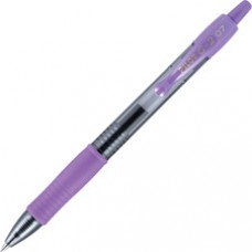 Pilot G2 Retractable Gel Ink Rollerball Pens - Fine Pen Point - 0.7 mm Pen Point Size - Refillable - Purple Gel-based Ink - Translucent Barrel - 12 / Dozen