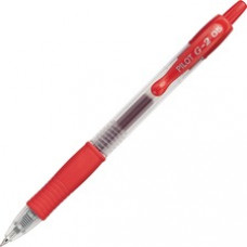 Pilot G2 Retractable XFine Gel Ink Rollerball Pens - Extra Fine Pen Point - 0.5 mm Pen Point Size - Refillable - Red Gel-based Ink - 1 Dozen