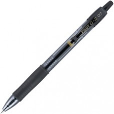 Pilot G2 Retractable Gel Ink Rollerball Pens - Fine Pen Point - 0.7 mm Pen Point Size - Refillable - Black Gel-based Ink - 1 Dozen