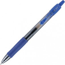Pilot G2 Retractable Gel Ink Rollerball Pens - Fine Pen Point - 0.7 mm Pen Point Size - Refillable - Blue Gel-based Ink - 1 Dozen