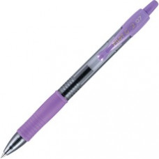 Pilot G2 Retractable Gel Ink Rollerball Pens - Fine Pen Point - 0.7 mm Pen Point Size - Refillable - Purple Gel-based Ink - 1 Dozen
