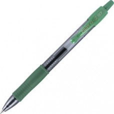 Pilot G2 Retractable Gel Ink Rollerball Pens - Fine Pen Point - 0.7 mm Pen Point Size - Refillable - Green Gel-based Ink - 1 Dozen