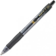 Pilot G2 Bold Point Retractable Gel Pens - Bold Pen Point - 1 mm Pen Point Size - Refillable - Black Gel-based Ink - Clear Barrel - 12 / Dozen