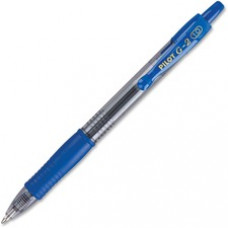 Pilot G2 Bold Point Retractable Gel Pens - Bold Pen Point - 1 mm Pen Point Size - Refillable - Blue Gel-based Ink - Clear Barrel - 12 / Dozen