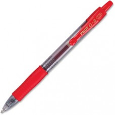 Pilot G2 Bold Point Retractable Gel Pens - Bold Pen Point - 1 mm Pen Point Size - Refillable - Red Gel-based Ink - Clear Barrel - 12 / Dozen