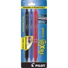 Pilot FriXion .7mm Clicker Erasable Gel Pens - Fine Pen Point - 0.7 mm Pen Point Size - Assorted Gel-based Ink - Assorted Barrel - 3 / Pack