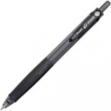 Pilot BeGreen G-Knock Retractable Gel Ink Pens - Fine Pen Point - 0.7 mm Pen Point Size - Refillable - Black Gel-based Ink - Black Barrel - 12 / Dozen