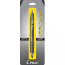 Pilot G2 Limited Retractable Gel Roller Pens - Fine Pen Point - 0.7 mm Pen Point Size - Refillable - Black Gel-based Ink - Charcoal Metal Barrel - 1 Each