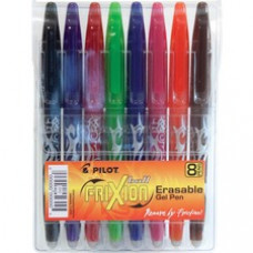 Pilot FriXion Ball Erasable Gel Pens - Fine Pen Point - 0.7 mm Pen Point Size - Assorted Gel-based Ink - 8 / Pack
