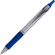 Pilot Acroball Pro Hybrid Ink Ballpoint Pen - Medium Pen Point - 1 mm Pen Point Size - Refillable - Blue Advanced Ink Ink - Silver Barrel - 1 Each
