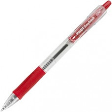 Pilot EasyTouch Retractable Ballpoint Pens - Fine Pen Point - 0.7 mm Pen Point Size - Refillable - Red - Clear Barrel - 12 / Dozen