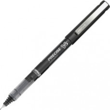 Pilot Precise V5 Extra-Fine Premium Capped Rolling Ball Pens - Extra Fine Pen Point - 0.5 mm Pen Point Size - Black - Black Plastic Barrel - 12 / Dozen