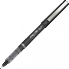 Pilot Precise V7 Fine Premium Capped Rolling Ball Pens - Fine Pen Point - 0.7 mm Pen Point Size - Black - Black Plastic Barrel - 12 / Dozen