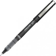 Pilot Precise V7 Fine Premium Capped Rolling Ball Pens - Bar-coded - Fine Pen Point - 0.7 mm Pen Point Size - Black - Clear Barrel - 1 Dozen