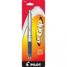 Pilot Dr. Grip Center of Gravity Retractable Ballpoint Pens - Medium Pen Point - 1 mm Pen Point Size - Refillable - Black - Clear Barrel - 1 Each