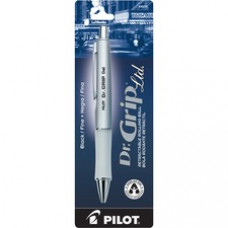 Pilot Dr. Grip Retractable Gel Rollerball Pens - Fine Pen Point - 0.7 mm Pen Point Size - Refillable - Black Gel-based Ink - Platinum Barrel - 1 Each