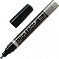Pilot Creative Permanent Markers - Medium Marker Point - 1 mm Marker Point Size - Silver - Silver Barrel - 1 Each