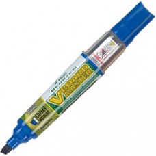 Pilot BeGreen Refillable VBoard Dry-erase Marker - Broad Marker Point - Chisel Marker Point Style - Refillable - Blue - 12 / Box