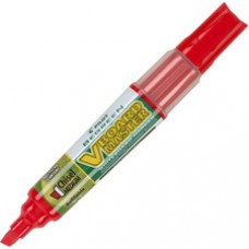 Pilot BeGreen VBoard Dry-erase Chisel Point Marker - Broad Marker Point - Chisel Marker Point Style - Refillable - Red - 12 / Box