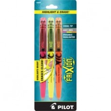 Pilot FriXion Frixion Light Erasable Highlighters - Chisel Marker Point Style - Assorted - 3 / Set