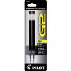 Pilot G2 Bold Gel Pen Refills - 1 mm, Bold Point - Black Ink - Smear Proof, Water Resistant - 2 / Pack