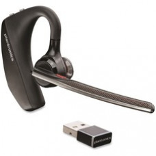 Plantronics Voyager 5200 Bluetooth Headset - Mono - Wireless - Bluetooth - 98 ft - Behind-the-ear - Monaural - In-ear - Noise Canceling - Black, Chrome