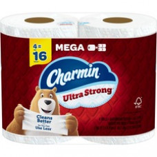 Charmin Ultra Strong Bath Tissue - 2 Ply - White - Strong, Soft, Comfortable, Long Lasting, Clog Safe, Septic Safe - For Bathroom, Toilet, Hand - 4 Rolls Per Pack - 1 Pack