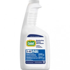 Comet Disinfecting Cleaner with Bleach - Ready-To-Use Spray - 0.25 gal (32 fl oz) - 1 / Each - Clear
