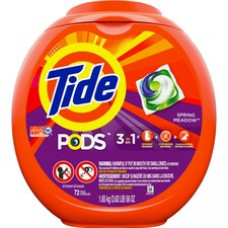 Tide Pods Laundry Detergent - Spring Meadow Scent - 72 / Pack - Blue