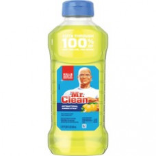 Mr. Clean Antibacterial Cleaner - Liquid - 28 fl oz (0.9 quart) - Summer Citrus, Lemon Scent - 9 / Carton - Yellow