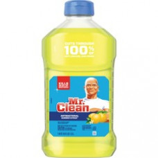 Mr. Clean Antibacterial Cleaner - Liquid - 45 fl oz (1.4 quart) - Summer Citrus, Lemon Scent - 6 / Carton - Yellow