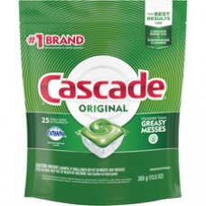 Cascade ActionPacs Original Dish Detergent - Fresh Scent - 25 / Pack - White, Green