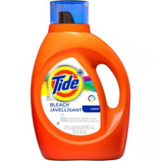 Tide Plus Bleach Lndry Detergent - Liquid - 92 oz (5.75 lb) - Original Scent - 4 / Carton - Orange