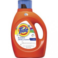 Tide Plus Bleach Liquid Detergent - Liquid - 92 fl oz (2.9 quart) - Bottle - 1 Bottle - Clear