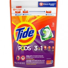 Tide PODS 3-1 Laundry Detergent - Pod - Spring Meadow Scent - 140 / Carton - White, Orchid